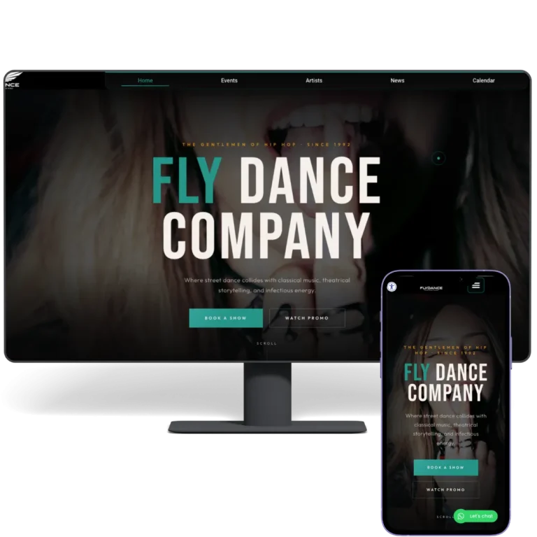 אתר חברת הפקות - FlyDanceCo